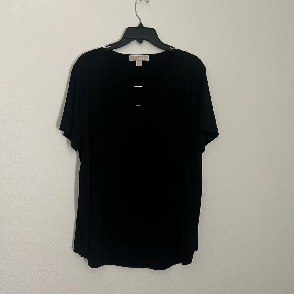 Michael Kors Cute Black Short‎ Sleeve Tee, Size XL